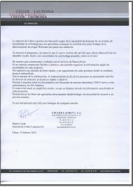 Carta original